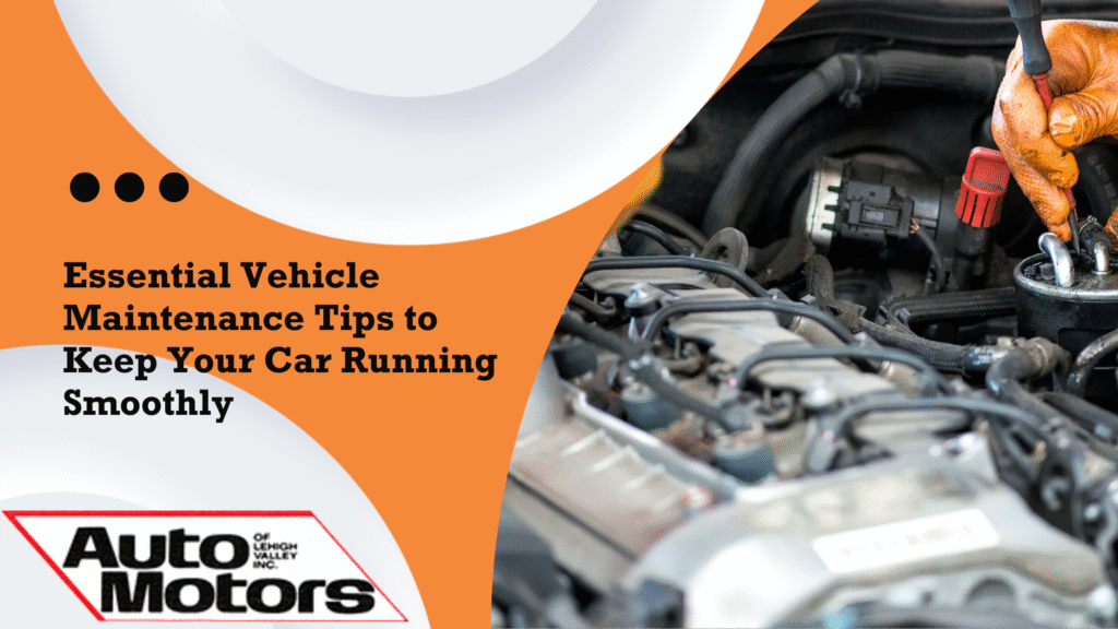 Mechanic inspecting a car and the blog text beside it